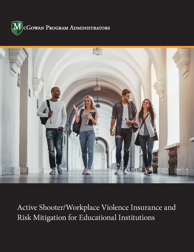 active shooter/workplace violence insurance and risk mitigation for educational institutions ebook