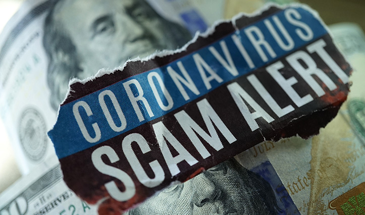 coronavirus scam alert headline