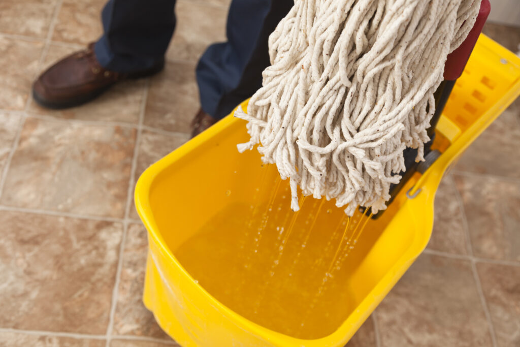 mop in a bucket